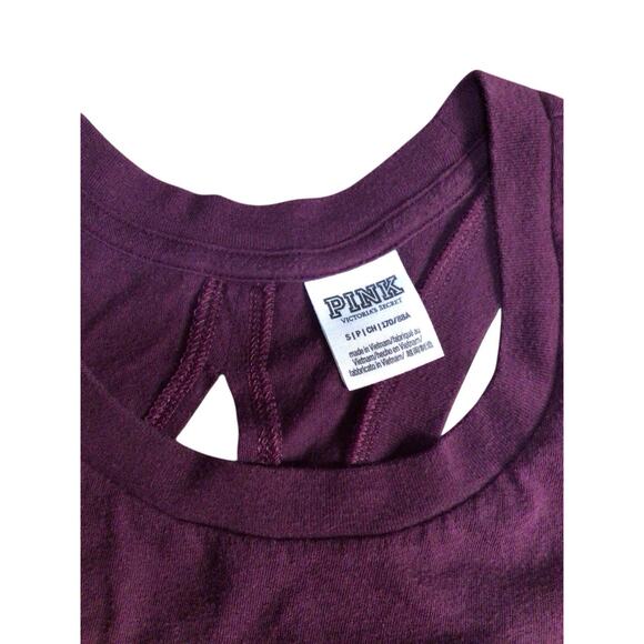 Victorias Secret PINK Tank Top Purple Open Back Size Small - Picture 4 of 10